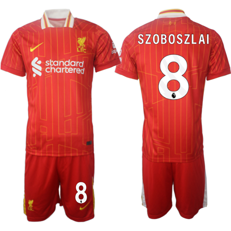 Men 2024-2025 Club Liverpool home red #8 Soccer Jerseys->liverpool jersey->Soccer Club Jersey